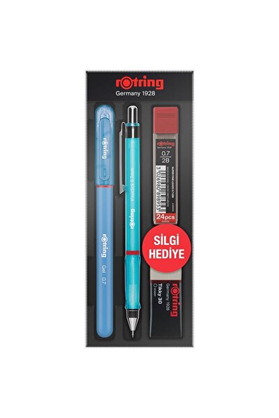 Rotring طقم مدرسي فيسوكلك+جل 0.7 ملم أزرق