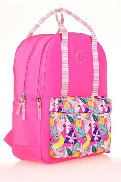 KAUKKO Sırt Çantası Double Stripe Pink K1762