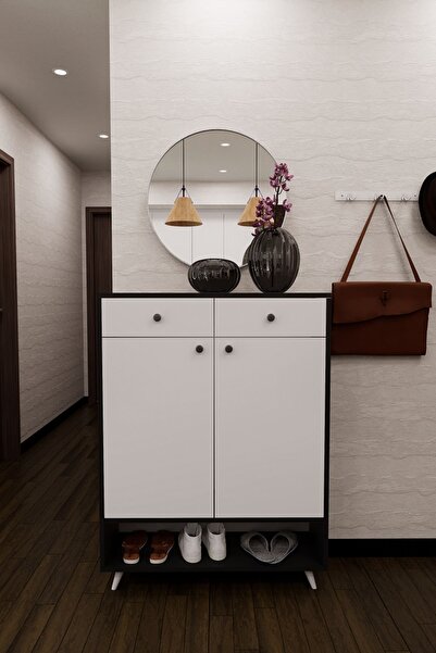 Mirobi Finark Geniş Çok Amaçlı Ayakkabı Dolabı Dresuar Antrasit