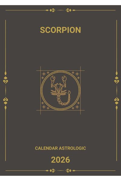 PRİNT Scorpio Astrological Calendar 2026