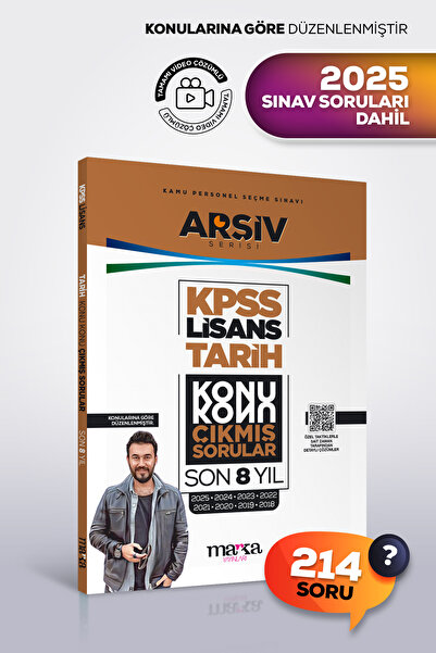 Marka Yayınları KPSS LİSANS TARİH SON 8 YIL Konu Konu Çıkmış Sorular | Tamamı...