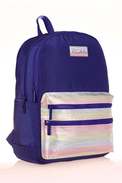 KAUKKO Rucsac Magic Dreams din piele albastru marin K1723