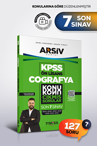 Marka Yayınları KPSS Ön Lisans COĞRAFYA Konu Konu Çıkmış Sorular SON 7 SINAV ...