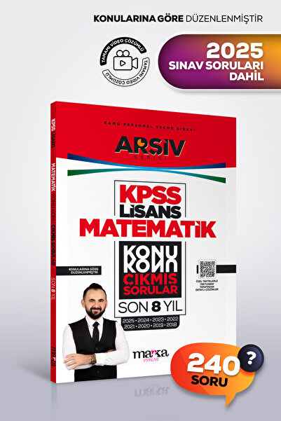 Marka Yayınları LİSANS Son 8 Yıl MATEMATİK Konu Konu Çıkmış Sorular Tamamı Çö...