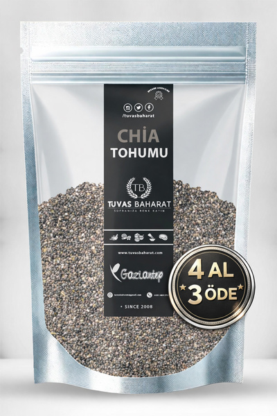 TUVAS BAHARAT Doğal Chia Tohumu – Katkısız ve Taze 500 gr