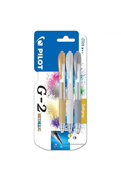 Pilot Roller Kalem Jel Mürekkepli 0.7 MM 3 Lü Metalik G2
