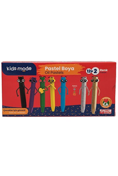 anonim طلاء باستيل زيتي من Kidsmode مسدس 12+2 لون