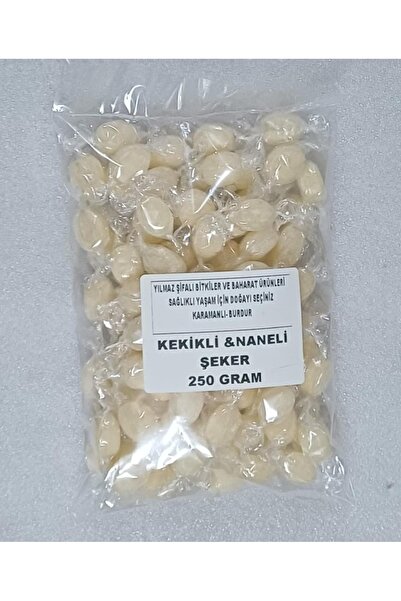 YILMAZ ŞİFALI BİTKİLER VE BAHARAT ÜRÜNÜ سكر بالزعتر والنعناع 250 جرام