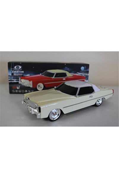 Yerli EVERTON RT-1941 Bej Arabalı  Bluetooth Fm-Usb-Tf-Aux Şarjlı Nostaljik R...