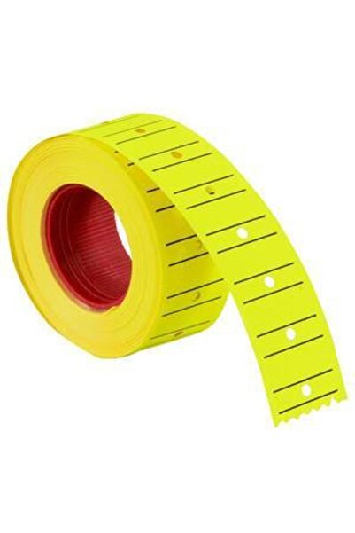 Tanex Fiyat Etiketi Çizgili 12x21 Fosforlu Sarı