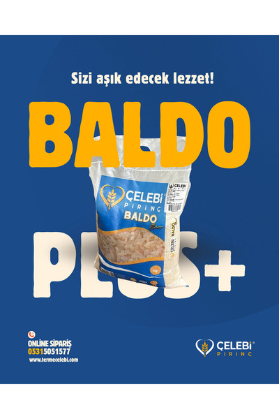 TERME ÇELEBİ Çelebi Baldo Plus Pirinç | İri Taneli Terme Pirinci | Premium Kalite Pirinç 5KG