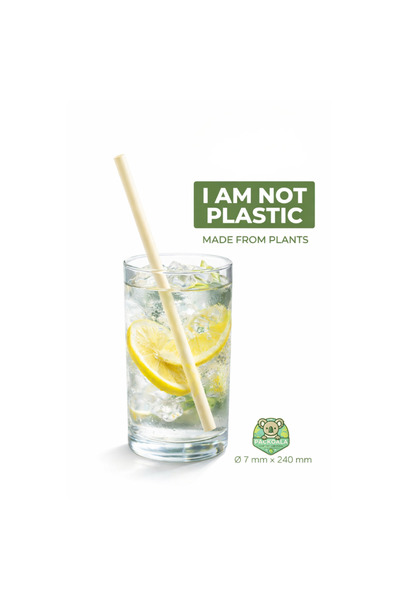 Packoala %100 Bitki Bazlı Biyobozunur Pipet |Vegan| | Premium PLA HORECA Kali...