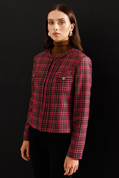 Ekol منقوشة سترة طاقم الرقبة