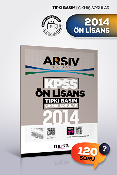 Marka Yayınları 2014 KPSS ÖN LİSANS Tıpkı Basım Çıkmış Sorular | Video Çözümlü