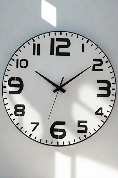 Genel Markalar Ev Hediyesi Büyük Rakamlı Modern Dekoratif Ahşap Duvar Saati -...