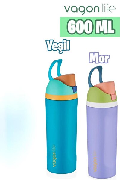 Vagonlife VGN044 600ml Pipetli Mor Çelik Matara