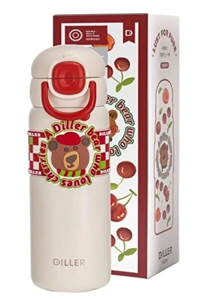 Vagonlife Diller D9238 600ml Çift Kullanım Pipetli Çelik Matara