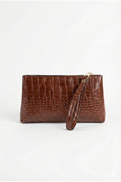 PurpleART Geantă de mână Taba Crocodile Pортfоyx pentru femei