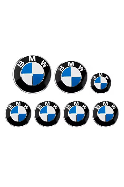 BMW Set of 7 emblems for E36, E46, E90, E60, E87, F10, F30, X3, X5, X6