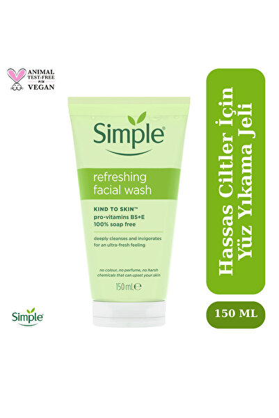 Simple Kind to Skin Karma ve Normal Ciltler İçin Sabunsuz Günlük Yüz Temizlem...