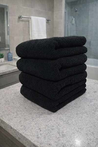 Bambus 90x50 6'lı %100 Pamuklu Düz Renkli Berber Misafir El / Yüz Havlusu