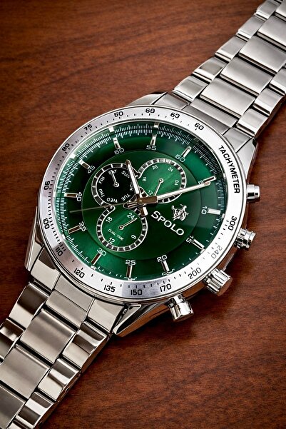 S.POLO Marka Çelik Renk Erkek Kol Saati Bileklik Hediye