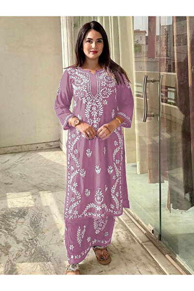 MYSMAR Purple Rayon Salwar Kameez Set - HRT3711 | Purple