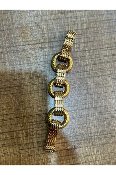 Gönülden Tasarım Sarı Zincir Tasarım Apolet Dikiş Aksesuarı 13x3 Cm