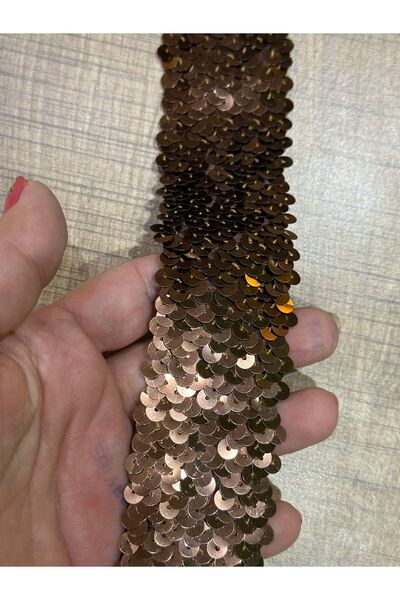 Gönülden Tasarım Accesoriu pentru cusături din cauciuc cu paiete 24x2 cm BRONZ