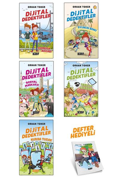 Acayip Kitaplar Dijital Dedektifler 5.Kitap Defter Hediyeli/Orhan Toker/Acayip