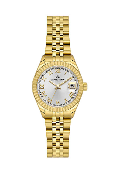 Daniel Klein ساعة نسائية فاخرة من الفولاذ المقاوم للصدأ مطلية بالذهب DK.1.140...