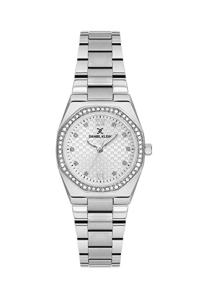 Daniel Klein ساعة نسائية فاخرة من الفولاذ المقاوم للصدأ باللون الفضي DK.1.140...