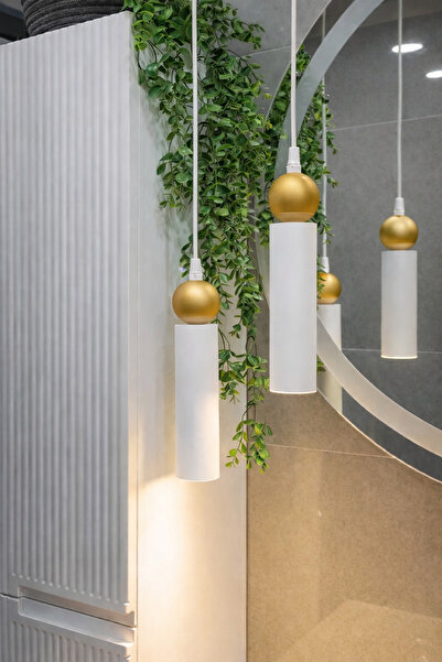 VENON Noir 2.Li Sarkıt Beyaz-Eskitme Toplu⭐Metal Tavan Sarkıt Modern Avize GÜ...