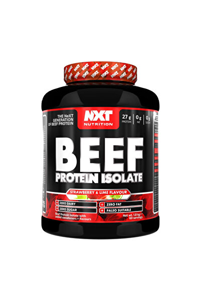 NXT Nutrition بروتين لحم بقري معزول، بنكهة الفراولة والليمون، 1.8 كجم، غني با...