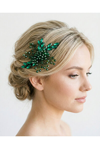 gelinmz Coroană de mireasă și accesoriu de păr pentru nuntă și logodnă, cu pi...