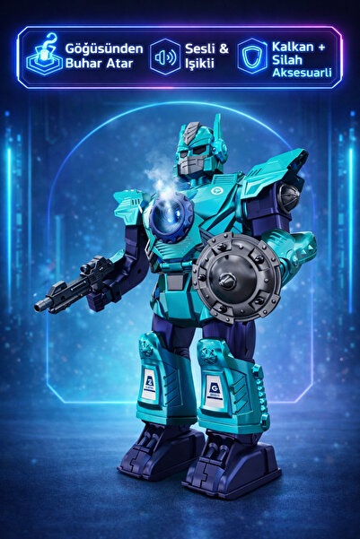 YILDIRIM OYUNCAK Pilli Sesli Işıklı ve Müzikli Buhar Çıkartan Hareketli Pilli...