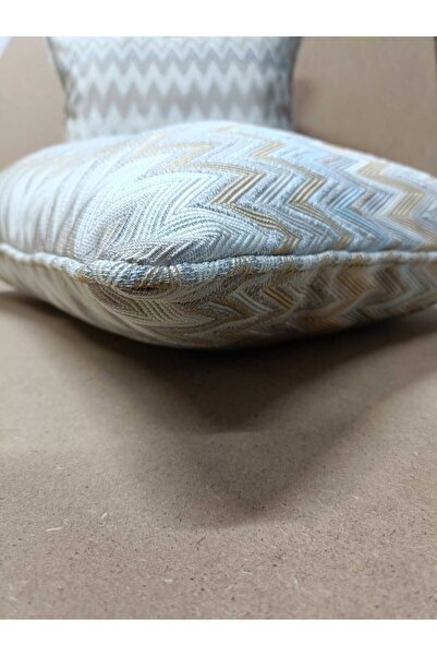 pufftable Zigzag Pattern Avant-Garde Throw Pillow Cover 45*45 Shiny Woven Fabric Luxury Series