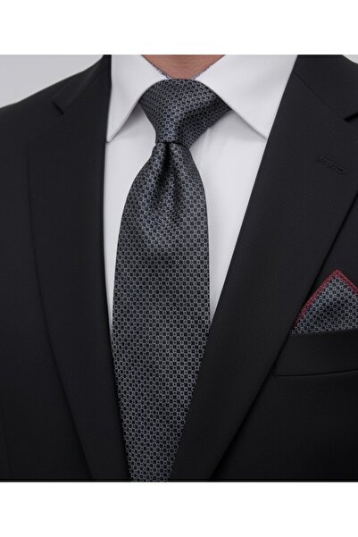 Gutiero ربطة عنق كلاسيكية منقوشة باللون الأسود
