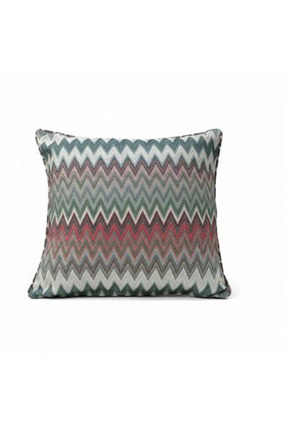 pufftable غطاء وسادة مزخرف بنمط متعرج 45*45 من القماش المنسوج اللامع من السلس...