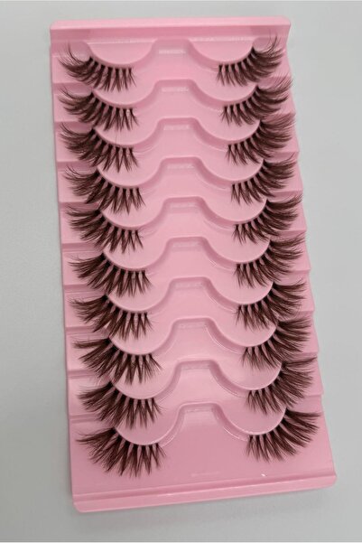 Glamura Lashes Τυφλωμένες βλεφαρίδες – Απαλό καφέ στυλ Σοκολάτα καφέ BR10