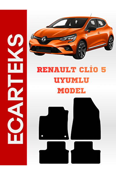 Genel Markalar Renault Clio - 5 Uyumlu Velur Halı Paspas