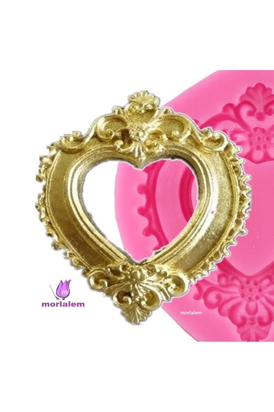 morlalem m 8,5cm Mini Minyatür Kalp Çerçeve Silikon Kalıp K-1237, Kokulu Taş ...