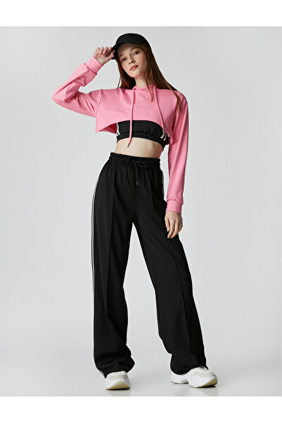 Koton Pantaloni de sport cu dungi laterale cu cravată în talie