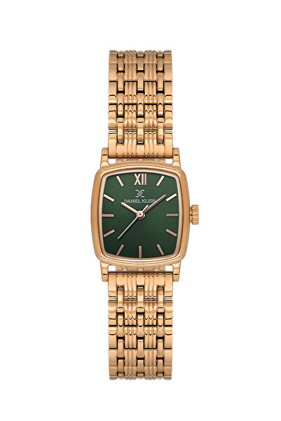Daniel Klein ساعة نسائية فاخرة من الفولاذ المقاوم للصدأ بلون الذهب الوردي DK....