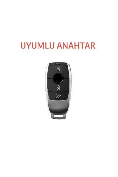 emii auto spare parts حافظة مفاتيح باللون الرمادي لسيارة Mercedes Benz - A C E S G GLC CLE CLA GLB W177 W205 W213 W222 X167 AMG متوافقة