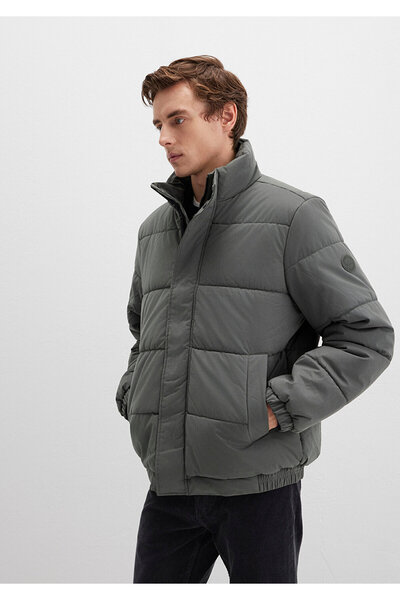 Mavi Mock Neck Khaki Puffer Jacket 0110470-71598