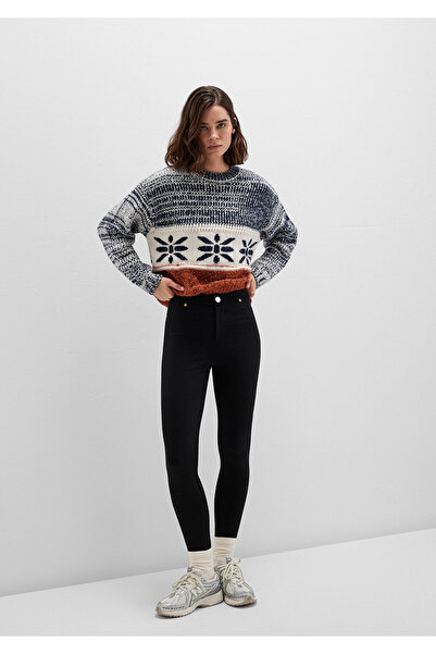 Mavi Buttoned Black Leggings 1011096-900