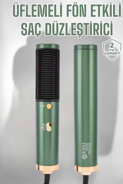 Lisinya Blow-Dry Comb Straightener with Ceramic Coating Anti-Electrification ...