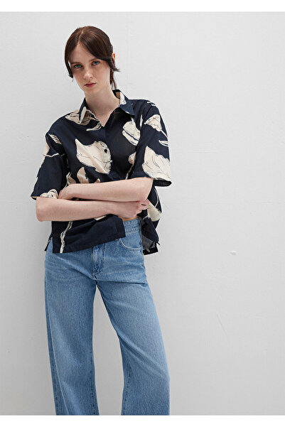 Mavi Τυπωμένο μαύρο πουκάμισο Loose Fit / Loose Fit 1211187-90716