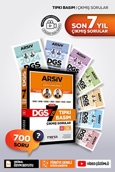 Marka Yayınları DGS Son 7 Yıl Tıpkı Basım Çıkmış Sorular Fasikül Fasikül ÖSYM...